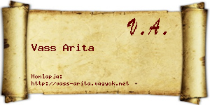 Vass Arita névjegykártya